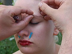 Outdoor Facial Needle Torture